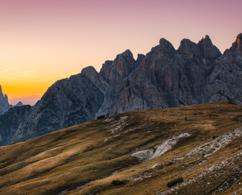Sonnenuntergang in den Sextener Dolomiten