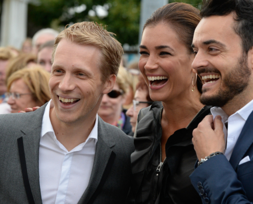 Oliver Pocher, Ina Jana und Giovanni Zarella beim CHIO in Aachen 2013
