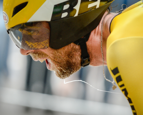 Rennradfahrer bei der Tour de Suisse 2015, Nahaufnahme während des Rennens